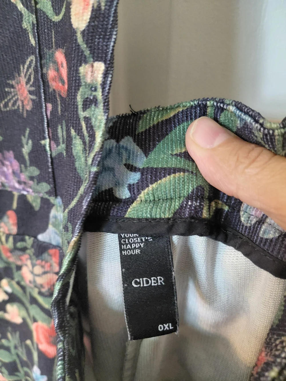 Cider Navy Floral Overalls with Multicolor Blooms - Picture 2 of 9